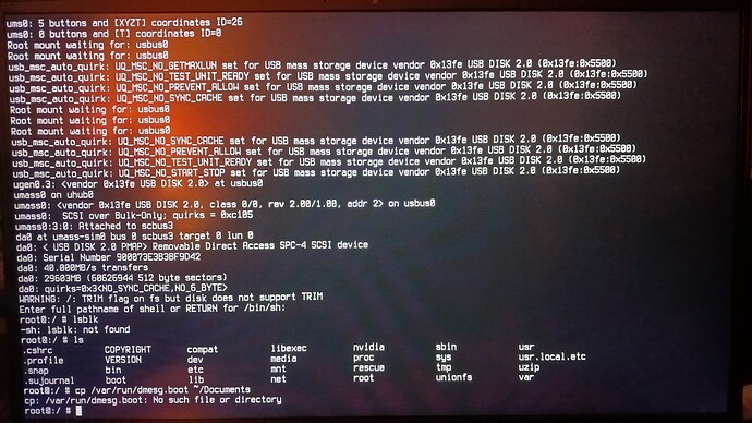 NomadBSD seems not to know that I have other drives on this system.